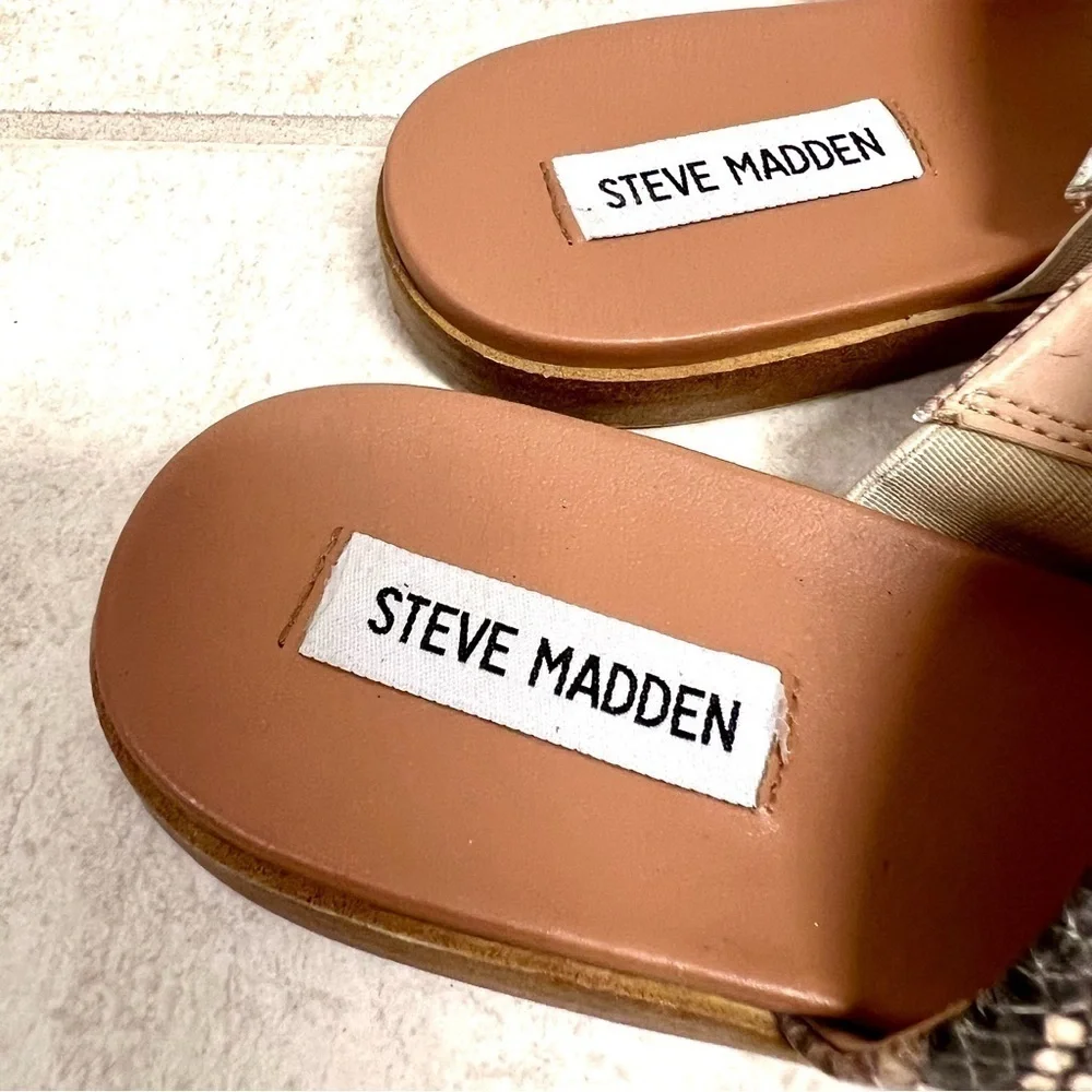 Steve Madden Darrow Dual Woven Snake Slide Sandal N3650 Size 9M